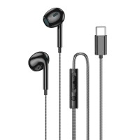 Дротові навушники HOCO DM46 Cool joy digital wire control earphones with microphone Type-C Black