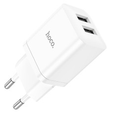 Мережевий зарядний пристрій Hoco N25 Maker dual port charger 10.5W White