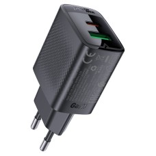 Мережевий зарядний пристрій ACEFAST A78 GaN Fast Charge Wall Charge 20W Black