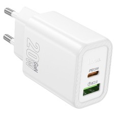 Мережевий зарядний пристрій Hoco N61 Gentle charger 20W White