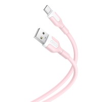 Кабель XO NB212 USB to Type-C 2.1A 1m Pink