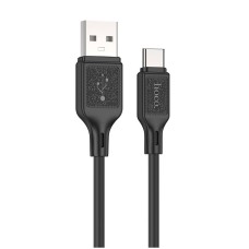 Кабель HOCO X90 Cool silicone charging data cable USB to Type-C 3A 1m Black