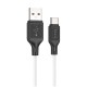 Кабель HOCO X90 Cool silicone charging data cable USB to Type-C 3A 1m White