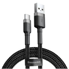 Кабель Baseus Cafule Data Cable USB to Type-C 2A 3m Black-grey CATKLF-UG1