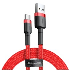 Кабель Baseus Cafule USB to Type-C 60W 3A 1m Red CATKLF-B09