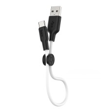 Кабель Hoco X21 Plus Silicone USB to Type-C 3A 0.25m Black-White