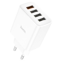 Мережевий зарядний пристрій HOCO C102A Fuerza four-port charger 28.5W White