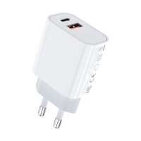 Мережевий зарядний пристрій Rock T43 Dual port 20W White