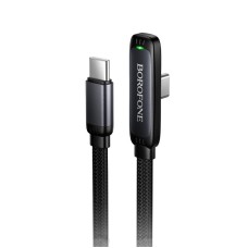 Кабель Borofone BX126 Skillful Nylon Cable Type-C to Type-C 60W 3A 1m Black