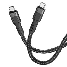 Кабель HOCO U110 charging data cable Type-C to Type-C 60W 3A 1.2m Black