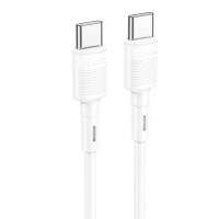 Кабель HOCO X83 Victory charging data cable Type-C to Type-C 60W 3A 1m White