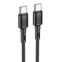 Кабель HOCO X83 Victory charging data cable Type-C to Type-C 60W 3A 1m Black