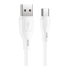 Кабель HOCO X61 Ultimate silicone charging data cable USB to Type-C 3A 1m White