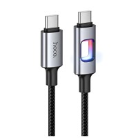 Кабель HOCO U144 New charging data cable Type-C to Type-C 60W 3A 1.2m Black