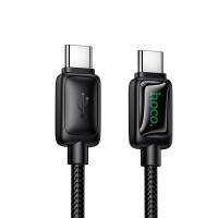 Кабель HOCO U146 Mundo charging data cable Type-C to Type-C 60W 3A 1.2m Black