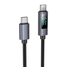 Кабель HOCO X112 Favor PD charging data cable with display Type-C to Type-C 60W 3A 1m Black