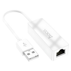 Мережевий адаптер HOCO UA22 Acquire Ethernet Adapter USB to RJ45 100 Mbps 0.15m White