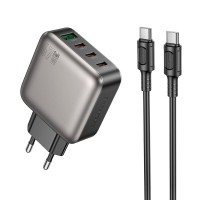 Мережевий зарядний пристрій Borofone BAS57A Absolute charger Type-C cable 67W Black