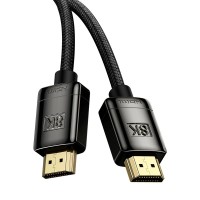 Кабель Baseus High Definition Series Adapter Cable (Zinc alloy) HDMI to HDMI 2.1 8K 1m Black WKGQ000001
