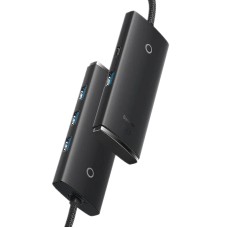 USB-Хаб Baseus Lite Series 4в1 USB to 4xUSB 3.0 2m Black WKQX030201