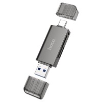 Кардрідер HOCO HB39 SD/TF USB/Type-C 3.0 high-speed card reader Grey
