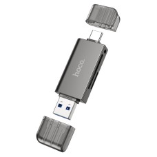 Кардрідер HOCO HB39 SD/TF USB/Type-C 3.0 high-speed card reader Grey