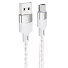 Кабель HOCO X99 Crystal junction silicone charging data cable USB to Type-C 3A 1m Grey