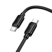 Кабель HOCO X115 Surpass fast charging data cable Type-C to Type-C 60W 3A 1m Black