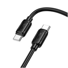 Кабель HOCO X115 Surpass fast charging data cable Type-C to Type-C 60W 3A 1m Black