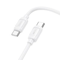 Кабель HOCO X115 Surpass fast charging data cable Type-C to Type-C 60W 3A 1m White