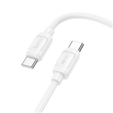 Кабель HOCO X115 Surpass fast charging data cable Type-C to Type-C 60W 3A 1m White