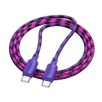Кабель HOCO X116 Meridian charging data cable Type-C to Type-C 60W 3A 1m Purple