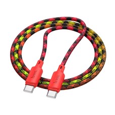 Кабель HOCO X116 Meridian charging data cable Type-C to Type-C 60W 3A 1m Red