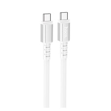 Кабель HOCO X85 Strength charging data cable Type-C to Type-C 60W 3A 1m White