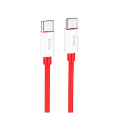 Кабель HOCO X87 Magic silicone PD charging data cable Type-C to Type-C 60W 3A 1m Red