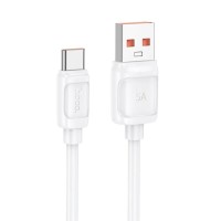 Кабель HOCO X115 Surpass charging data cable USB to Type-C 100W 5A 1m White
