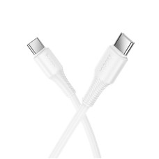 Кабель HOCO X120 Beneficio charging data cable Type-C to Type-C 60W 3A 1m White