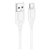 Кабель HOCO X122 Benefit silicone charging data cable USB to Type-C 3A 1m White