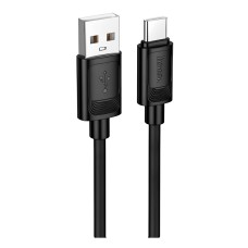 Кабель HOCO X122 Benefit silicone charging data cable USB to Type-C 3A 1m Black