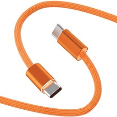 Кабель WiWU Wi-C101 Nylon Cable Type-C to Type-C 240W 5A 1.5m Orange