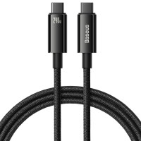 Кабель Baseus Tungsten Gold Fast Charging Type-C to Type-C 240W 5A 1m Black CAWJ040001
