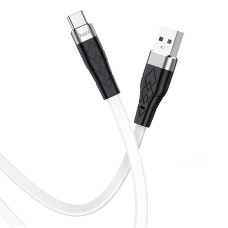 Кабель HOCO X53 Angel silicone charging data cable USB to Type-C 3A 1m White