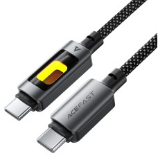 Кабель ACEFAST C21-03 fantasy color series braided Charging data cable Type-C to Type-C 60W 3A 1.2m Black