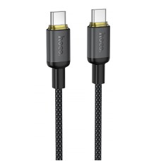 Кабель HOCO X128 Benefit charging data cable Type-C to Type-C 60W 3A 1m Black