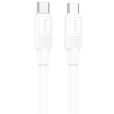 Кабель HOCO X84 Solid charging data cable Type-C to Type-C 60W 3A 1m White