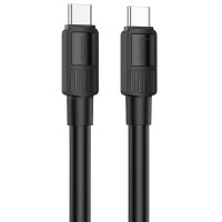 Кабель HOCO X84 Solid charging data cable Type-C to Type-C 60W 3A 1m Black