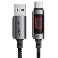 Кабель ACEFAST C21-04 fantasy color series braided charging data cable USB to Type-C 3A 1.2m Black