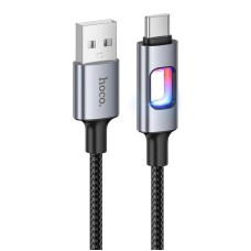 Кабель HOCO U144 New digital display charging data cable USB to Type-C 3A 1.2m Black