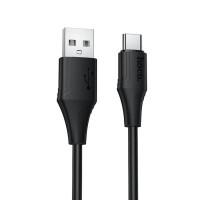 Кабель HOCO X124 Bien silicone charging data cable USB to Type-C 3A 1m Black