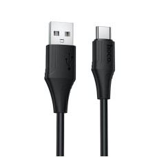 Кабель HOCO X124 Bien silicone charging data cable USB to Type-C 3A 1m Black